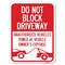 Signmission Do Not Block Driveway W/ Graphic Heavy-Gauge Alum Rust Proof Parking Sign, 18" x 24", A-1824-24182 A-1824-24182 - alternate 1